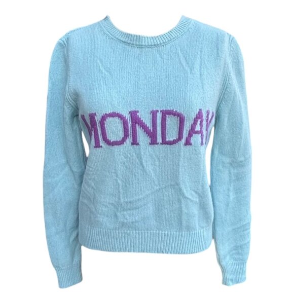 Alberta Ferretti Monday Cashmere Sweater 2 XS Rainbow Week Day ASO Amal Clooney - Picture 4 of 16